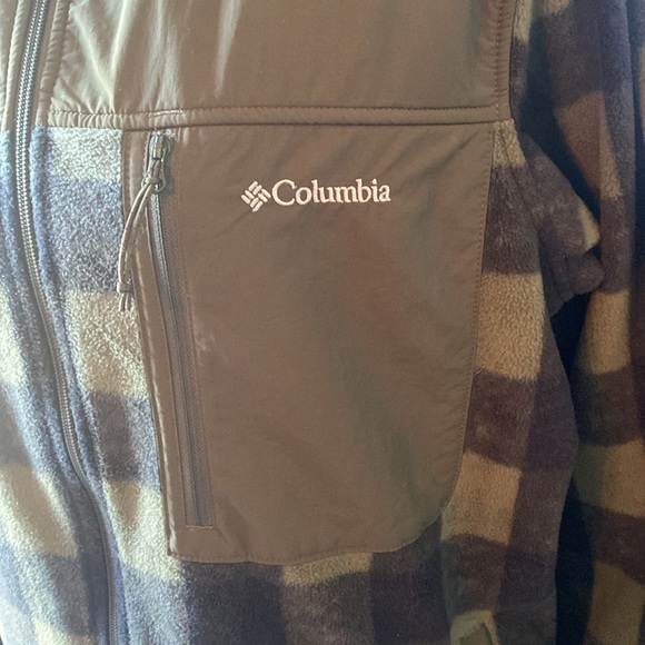 Columbia fleece zip up plaid jacket size large - Picture 2 of 7